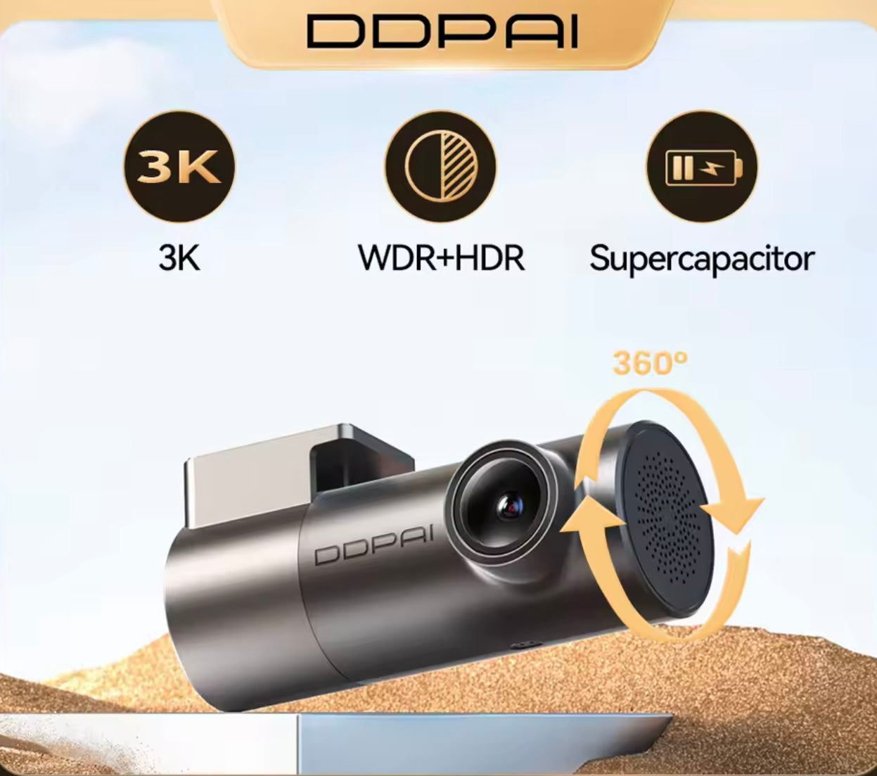 DashCam / Caméra Embarquée 3K HDR Wi-Fi – Vision Nocturne & Surveillance 24H