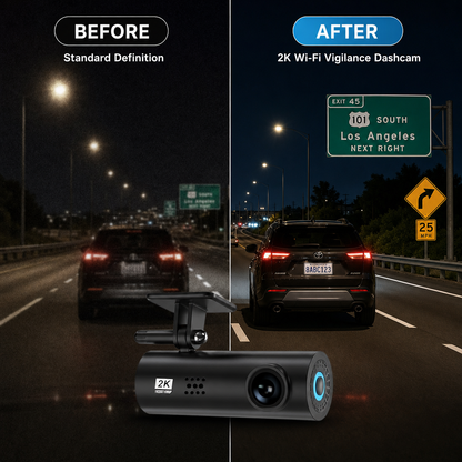 Dashcam Voiture 2K Wi‑Fi Vigilance