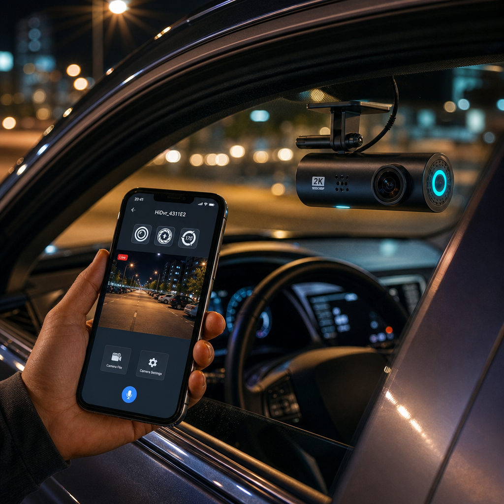 Dashcam Voiture 2K Wi‑Fi Vigilance