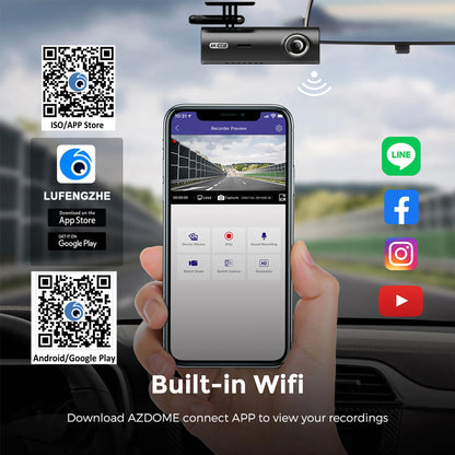 Dashcam Voiture 2K Wi‑Fi Vigilance