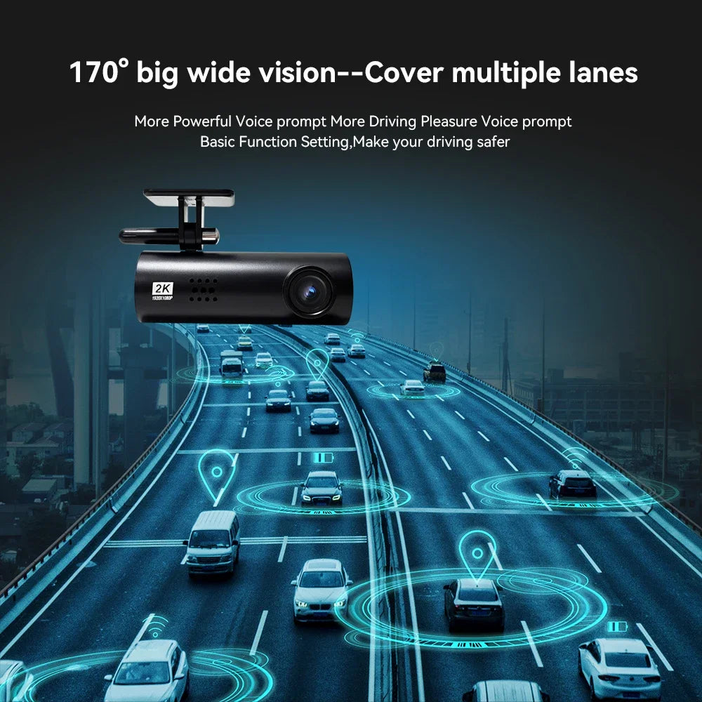Dashcam Voiture 2K Wi‑Fi Vigilance